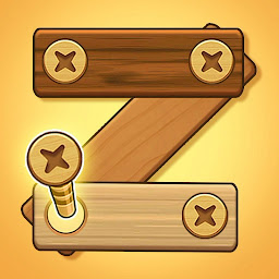 Ikonbilde Screw Puzzle: Wood Nut & Bolt