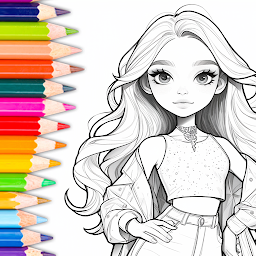 Doll Color: Princess Coloring белгішесінің суреті