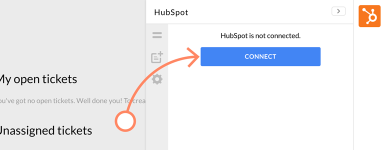 Click on Connect to link your Hubspot with LiveChat