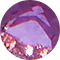 Cailin Gold Huggie Earrings in Purple Crystal