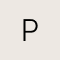 Letter P Inline Initial Necklace in 18k Gold Vermeil
