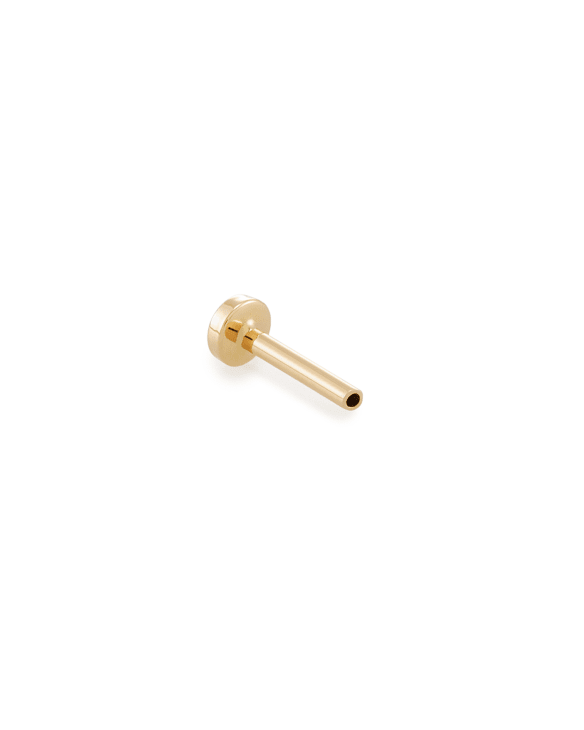 8mm Single Stud Earring Push Back in 14k Yellow Gold