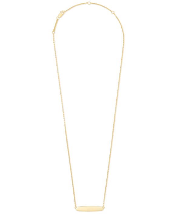 Mattie Bar Pendant Necklace in 18k Gold Vermeil