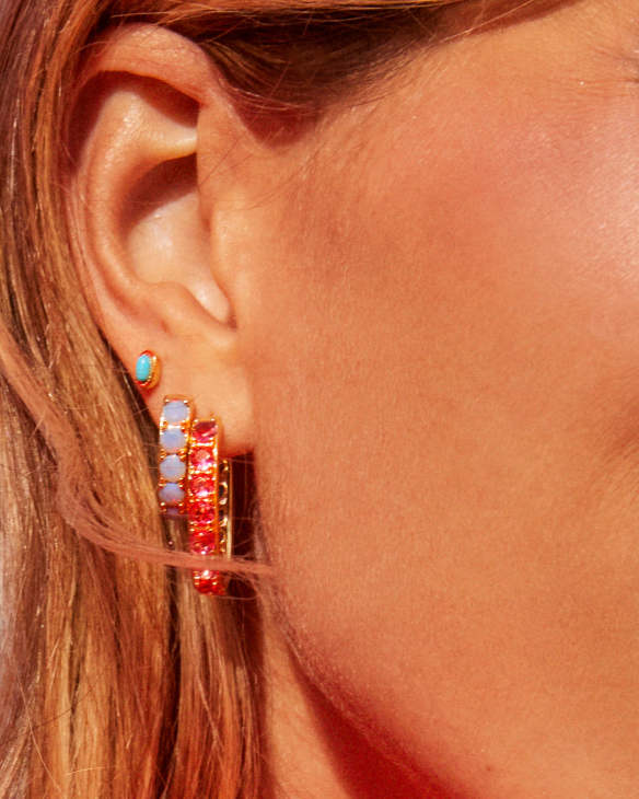 Elliot Gold Single Stud Earring in Turquoise Magnesite
