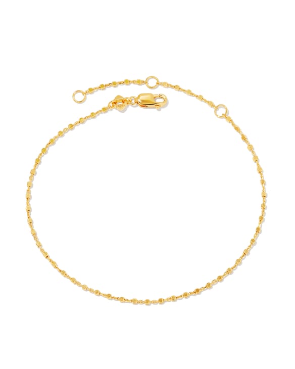 Beaded Satellite Chain Bracelet in 18k Gold Vermeil