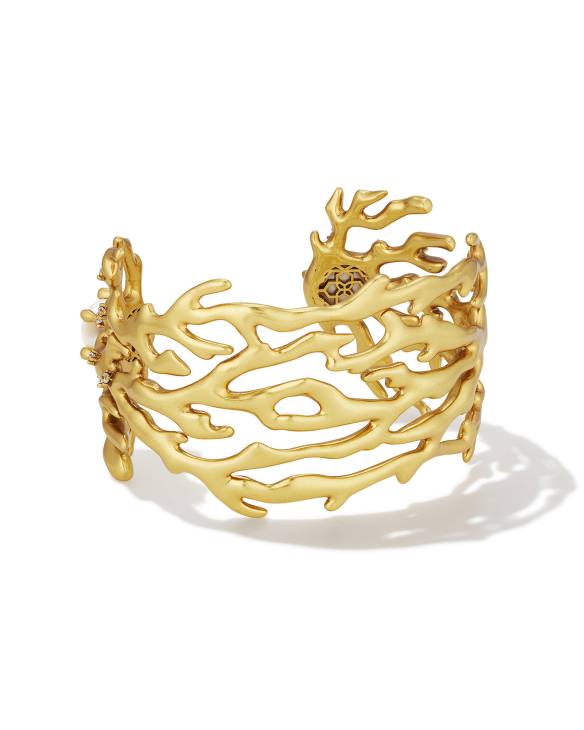 Shea Statement Cuff Bracelet in Vintage Gold