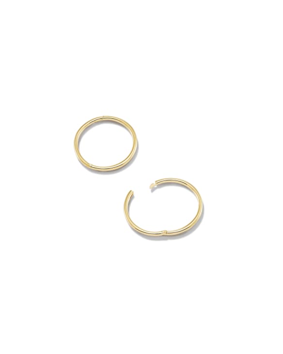 Keeley 16mm Huggie Earrings in 18k Gold Vermeil