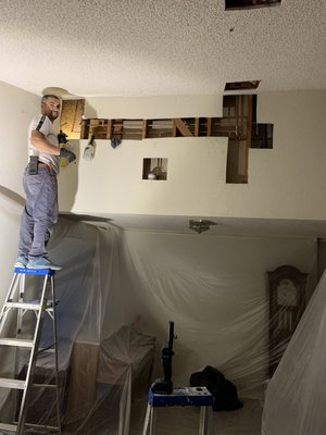 Photo of Repipe Home Hero - Plumbing & Pipe Specialist - San Diego, CA, US. During a repipe in El Cajon
