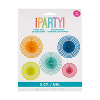 Unique Party! Pool Party Paper Fan Kit, 5 ct