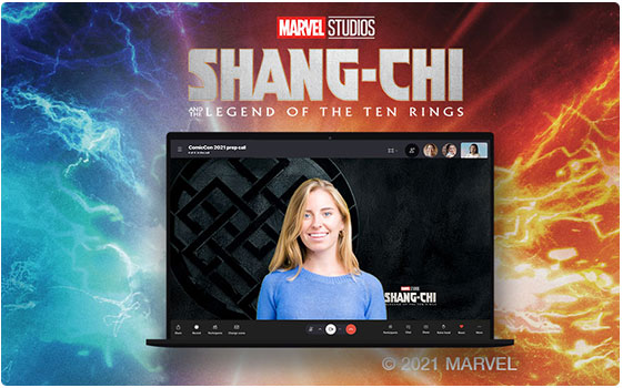 Skype's collaboration with Marvel movie Shang-Chi.