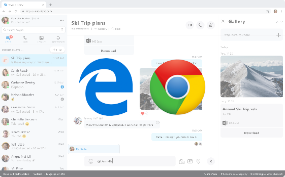 Skype on the web is now available for Edge and Chrome