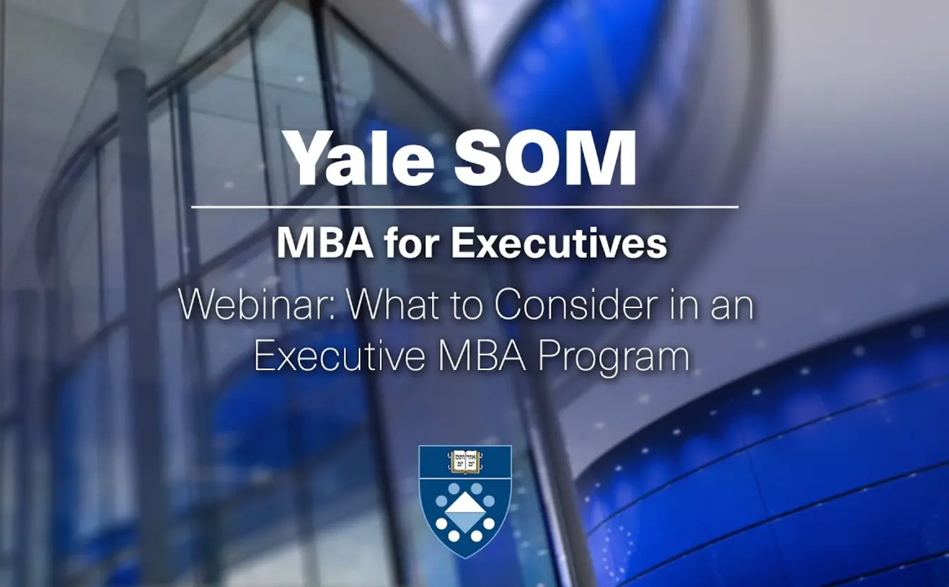 Preview image for the video "Webinar: What to Consider in an Executive MBA Program (2024)".