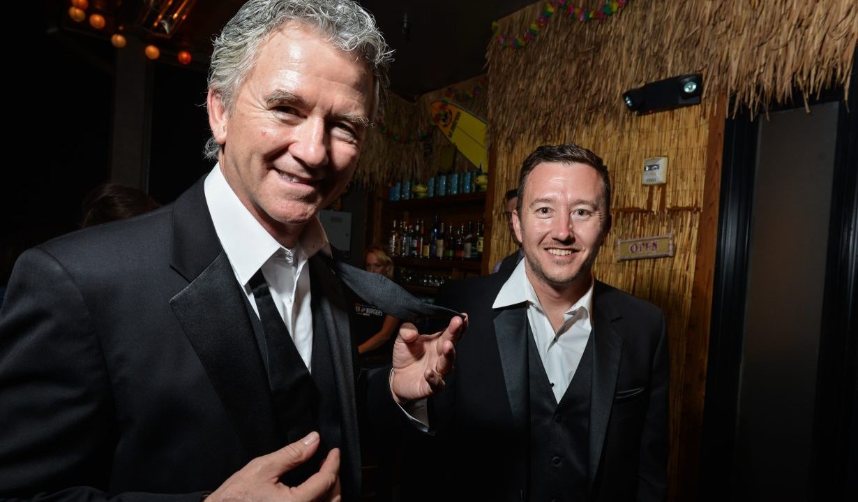 WASHINGTON, DC - MAY 3: Actor Patrick Duffy of Step by Step and Dallas fame with his son, Padraic Terrence Duffy, an LA-based playwrite, at the Buzzfeed WHCD party on May 3 (Photo by Kate Warren for The Washington Post via Getty Images).