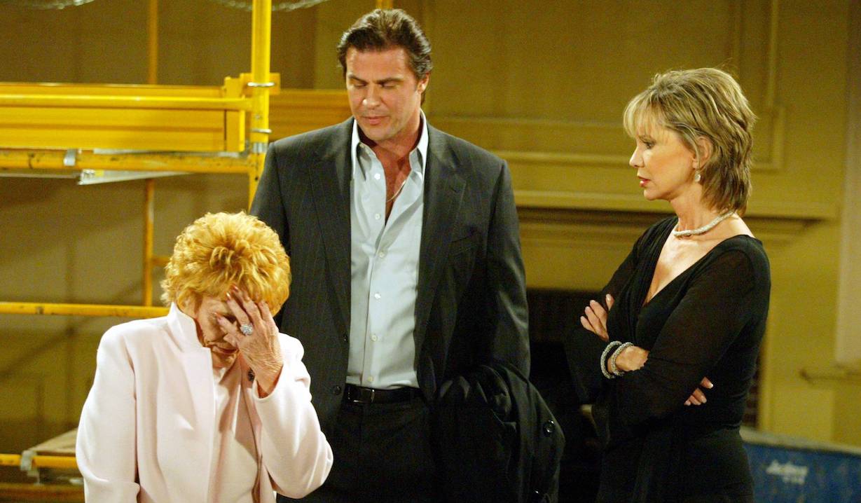 John Enos, Jess Walton and Jeanne Cooper "The Young and the Restless" Set CBS Television City 12/17/03 ©Aaron Montgomery/JPI 310-657-9661 Episode# 7806