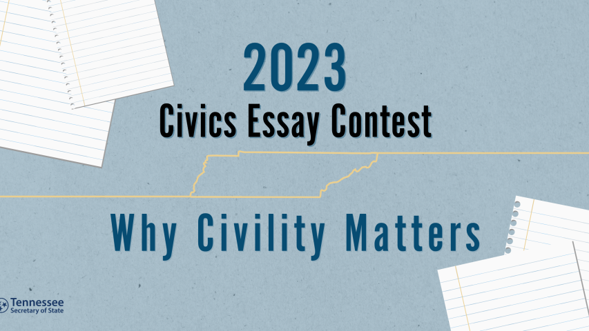 Secretary of State Tre Hargett Announces Civics Essay Contest 