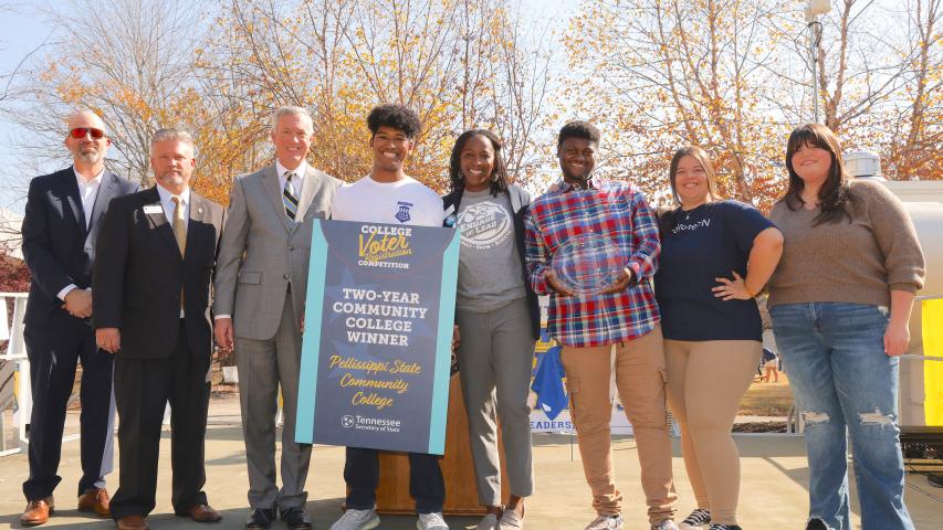  Secretary of State Tre Hargett Presents Pellissippi State Community College with Tennessee College Voter Registration Competition Award