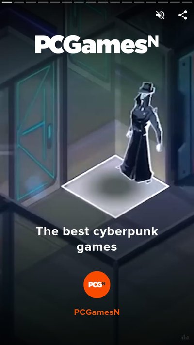 Video game character in a building with text "The best cyberpunk games"
