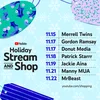 YouTube Holiday Stream and Shop schedule