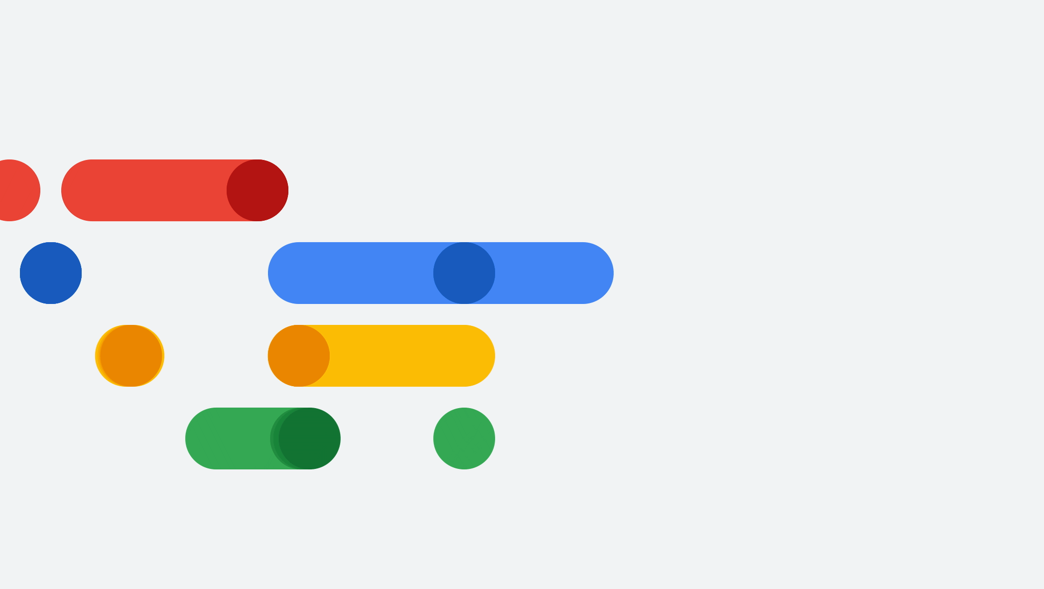 Moving lines and dots in the 4 Google colors
