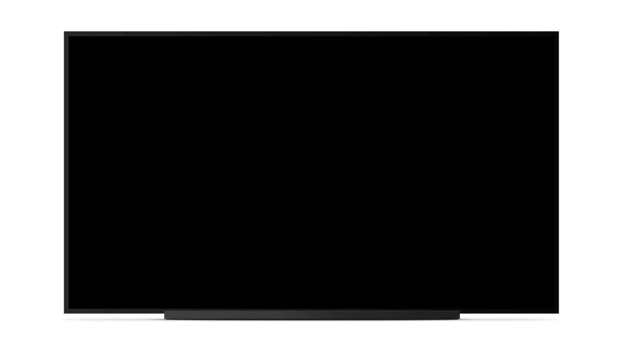 A TV UI displaying Google TV functionality