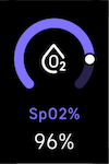 Charge 6 showing blood oxygen saturation (SpO2)