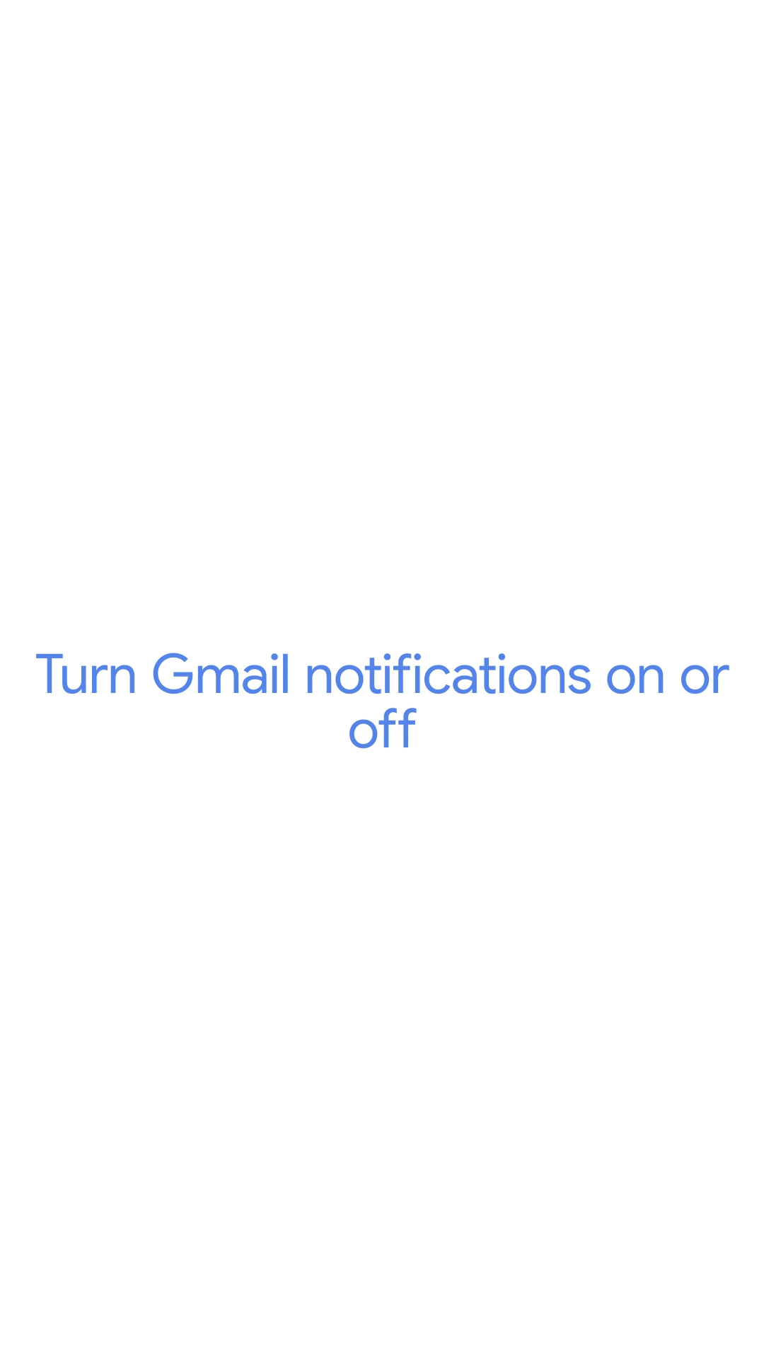 An animation showing how to turn Gmail notifications on or off on iOS