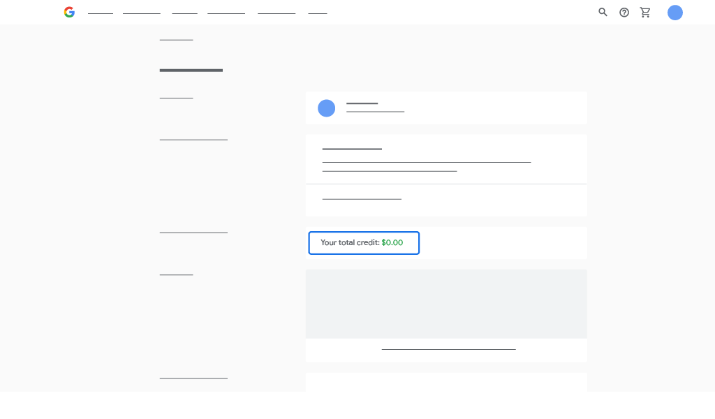 Find balance in Google Store credit section