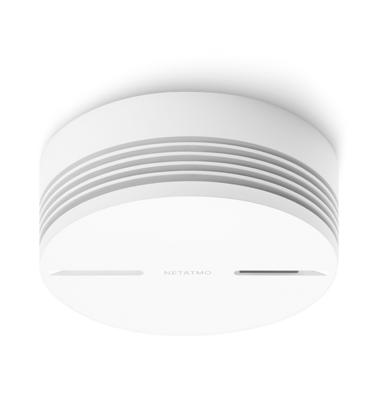 The Netatmo Smart Smoke Alarm is a photoelectric (optical) smoke detector that sets off an alarm when a fire starts.