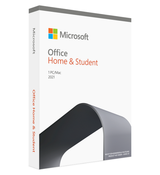 Microsoft Office Home and Student 2021 bietet klassische Office Apps und einen E-Mail-Client für Familien und Student:innen, die diese Features auf einem einzelnen Mac installieren möchten.
