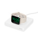 Das weiße Belkin Boost Charge Pro Tragbare Schnellladegerät für die Apple Watch ist ein magnetisches Schnelllademodul für die Apple Watch Series 8 und die Apple Watch Ultra.