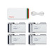 Das Polaroid Hi-Print Foto Bundle beinhaltet vier Packungen (40 Blatt) druckreifes Fotopapier sowie ein USB-A auf Micro-USB Ladekabel.