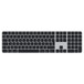 Magic Keyboard med numeriske taster i hvid har piletaster i et omvendt T-design og særlige taster for side op og side ned.