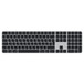 Magic Keyboard com teclado numérico branco, com teclas de seta dispostas em T invertido e teclas de página para cima e página para baixo dedicadas.