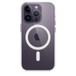 iPhone 14 Pro Clear Case mit MagSafe, das die brillante Farbe des iPhone 14 Pro zeigt.