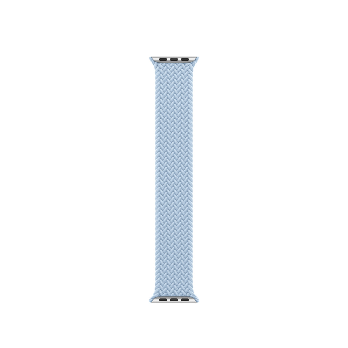 Bracelet Boucle unique tressée bleu clair, en polyester tissé et fils de silicone sans fermoir ni attache