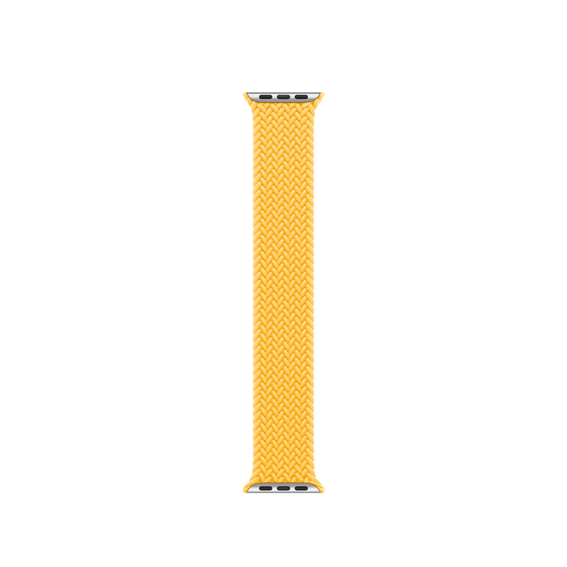 Correa Solo Loop trenzada amarillo solar de poliéster trenzado con hilos de silicona sin cierres ni hebillas