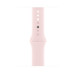 Bracelete desportiva rosa-claro de fluoroelastómero macio com fecho de clip