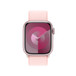 Sport Loop i sart lyserød set forfra set forfra med Apple Watch og Digital Crown
