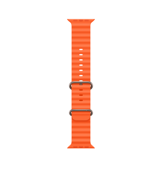 Ocean Armband in Orange, röhrenförmiges Design aus Hochleistungs-Fluorelastomer mit Schließe aus Titan
