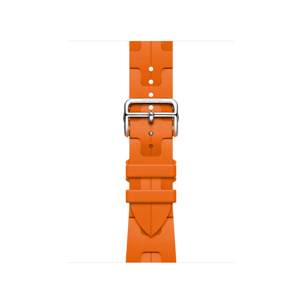 Bracelet Simple Tour Kilim Orange, cuir souple avec boucle en acier inoxydable noir.