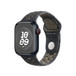 Midnight Sky (black) Nike Sport Band showing inside of pin-and-tuck closure, for a comfortable fit next to your skin.