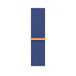 Mořsky modrý provlékací sportovní řemínek, modrý tkaný nylon, zapínání na suchý zip