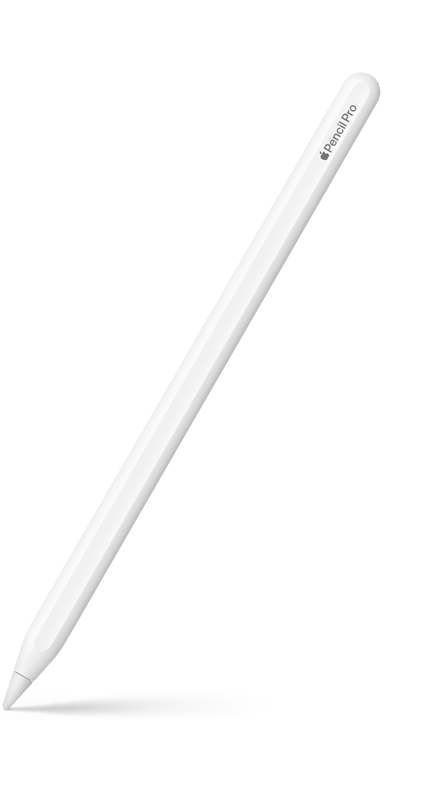Apple Pencil Pro, Weiß, Gravur „Apple Pencil Pro“, das Wort Apple wird durch ein Apple Logo dargestellt