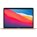 Opengeklapte 13,3-inch MacBook Air, dunne rand, FaceTime HD-camera, afgeronde hoeken, kleur zilver