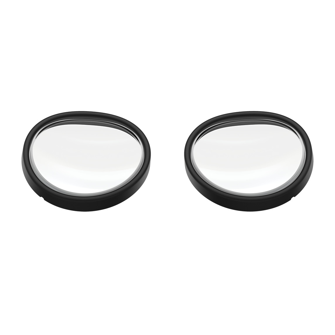 A pair of ZEISS Optical Inserts, round lenses, black frames