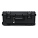 The secure holder with AirTag in place is locked around the handle of a rugged carrying case.