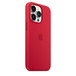 Angled, rear view of an iPhone 13 Pro Silicone Case with iPhone 13 Pro.