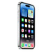 Angled front view of iPhone 14 Pro Clear Case with iPhone 14 Pro.