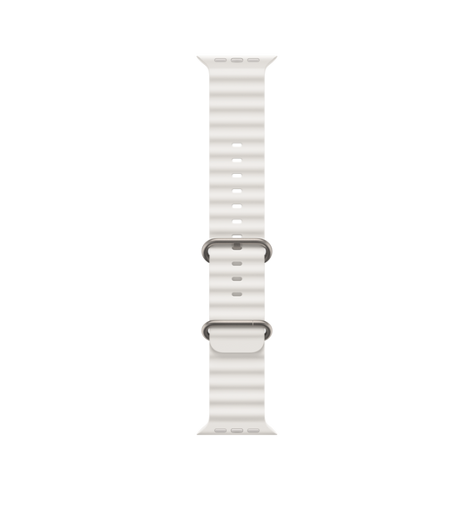 White Ocean Band, tubular moulded high-performance fluoroelastomer with titanium buckle