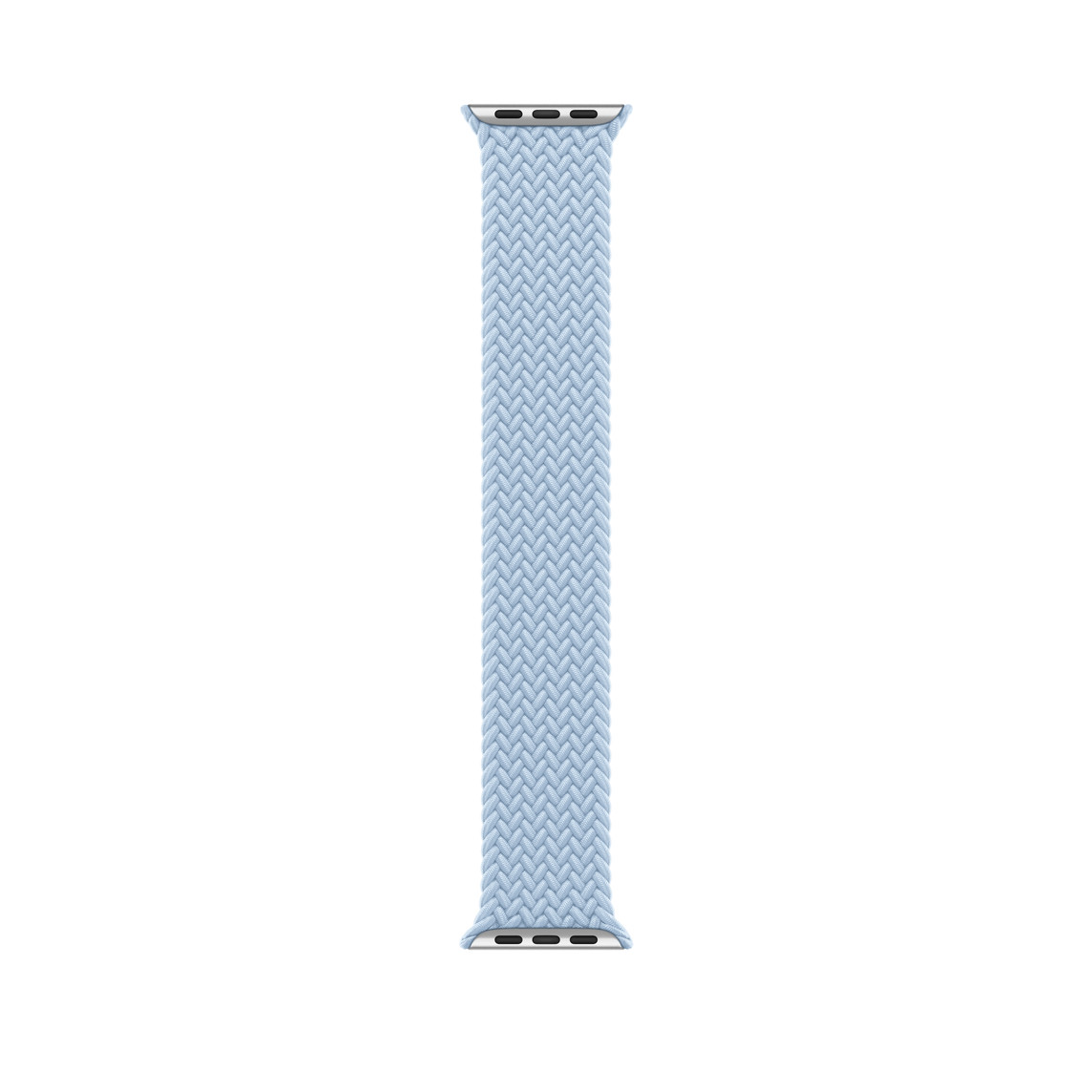 Correa uniloop trenzada azul claro, hecha de poliéster tejido e hilos de silicona sin hebillas ni cierres